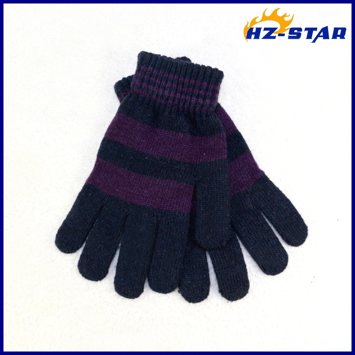 HZS-13201004安い冬暖かい二重層アクリルニット手袋仕入れ・メーカー・工場