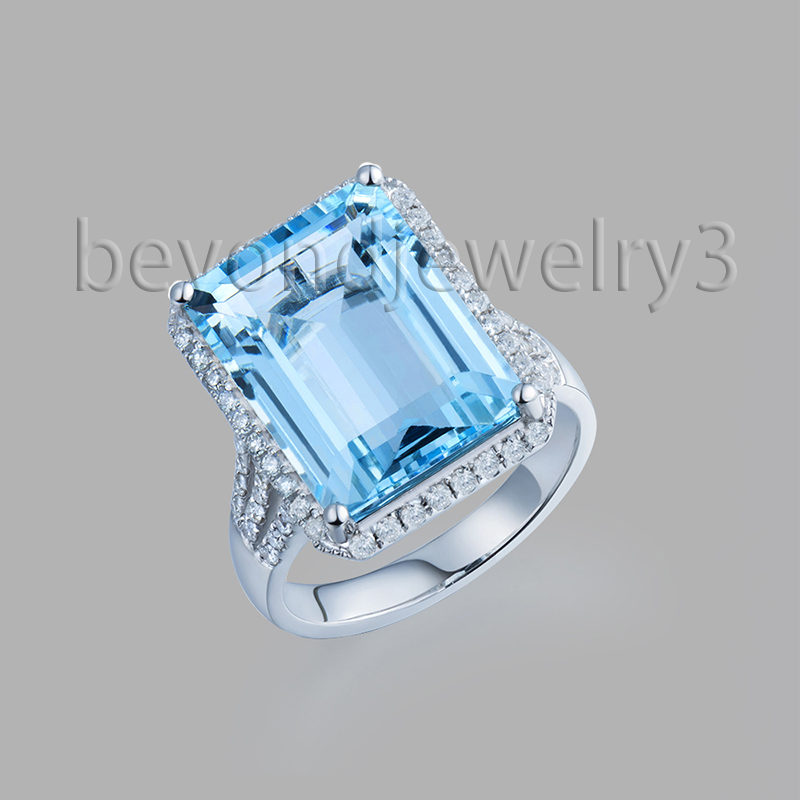 natural blue topaz engagement rings for women 18k white natural blue topaz engagement rings for women 18k white