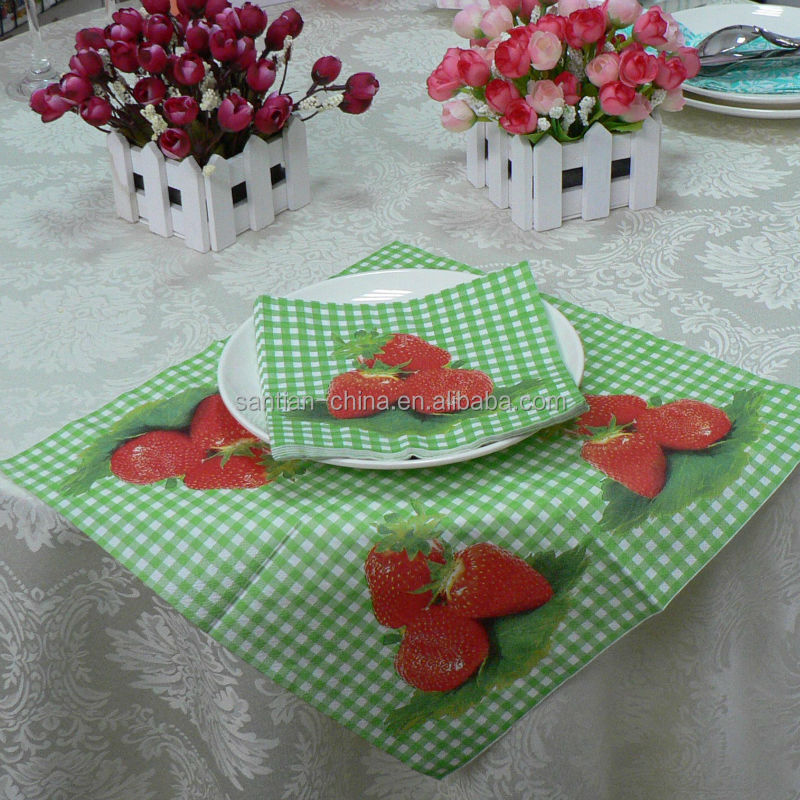 fruit paper napkin