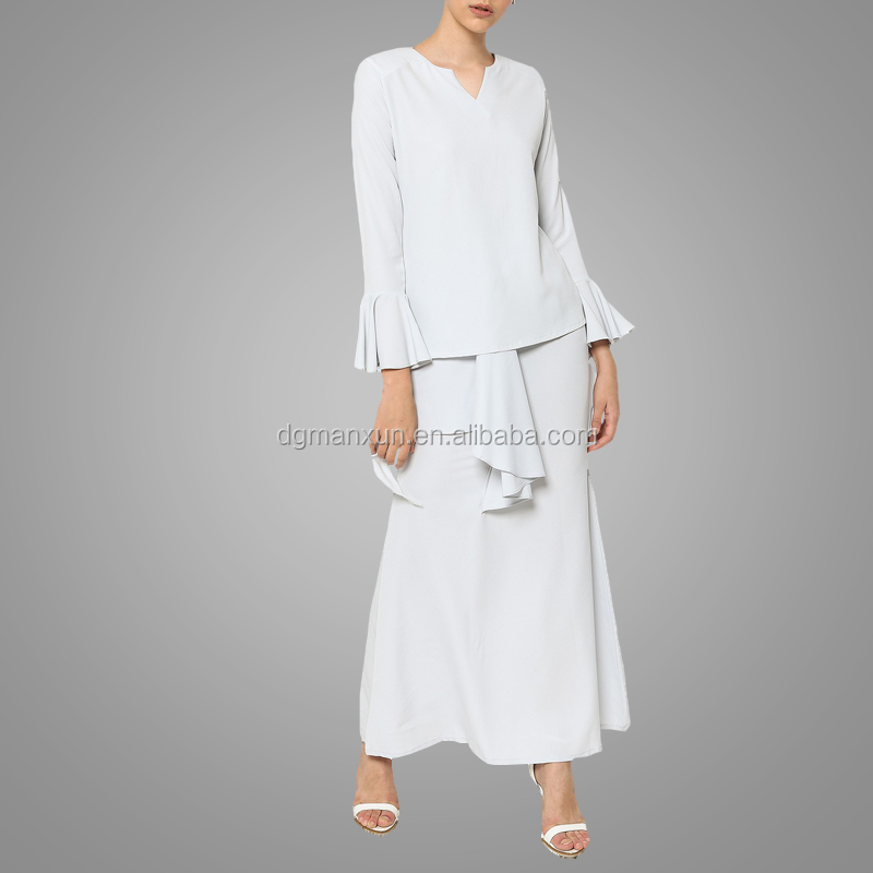 Newest white muslim women baju kurung wholesale islamic plus size women clothing1.jpg