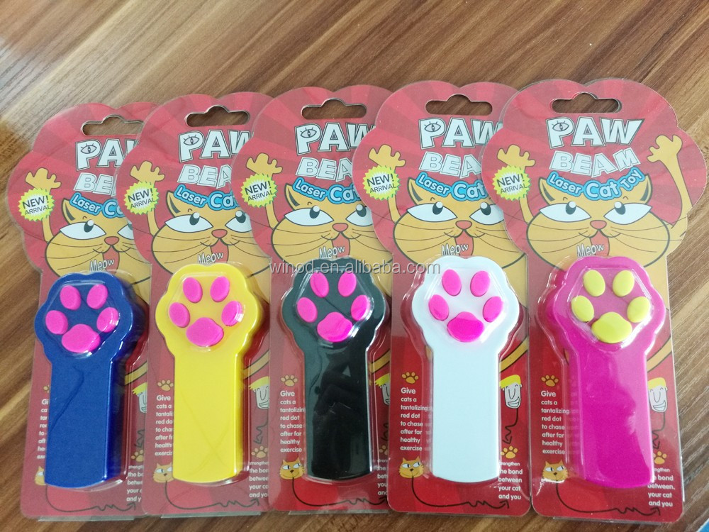 Winod猫ポウ形状レーザービームWIN-1923ポウパトロール子供ブリスター包装ピンポインター仕入れ・メーカー・工場
