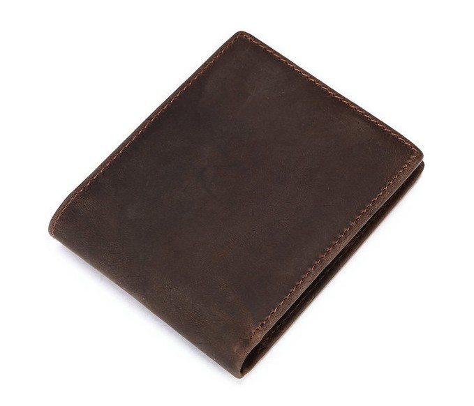 OEMPROMO Wholesale genuine crazy horse leather credit card holder wallet for men