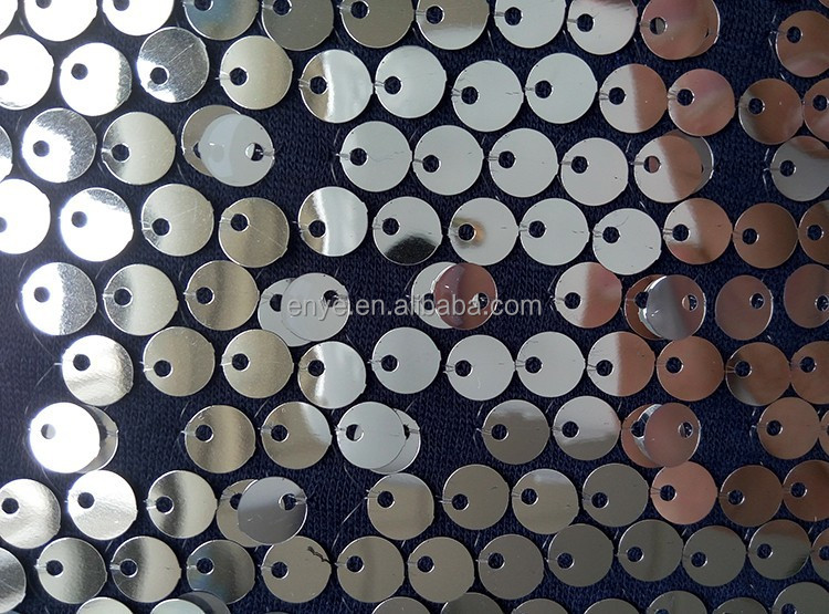 2015 hot sale 100% polyester sequin embellished fabric