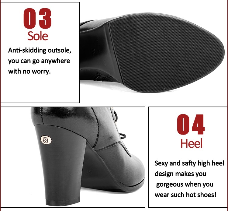 2016新しい到着送料サンプル中国卸売厚いハイヒールラバーソール良い靴ブーツ女性仕入れ・メーカー・工場