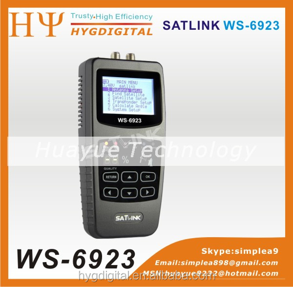 satlink ws-6923 hd dvb-s2 digital satellite finder meter in stock ws 6923