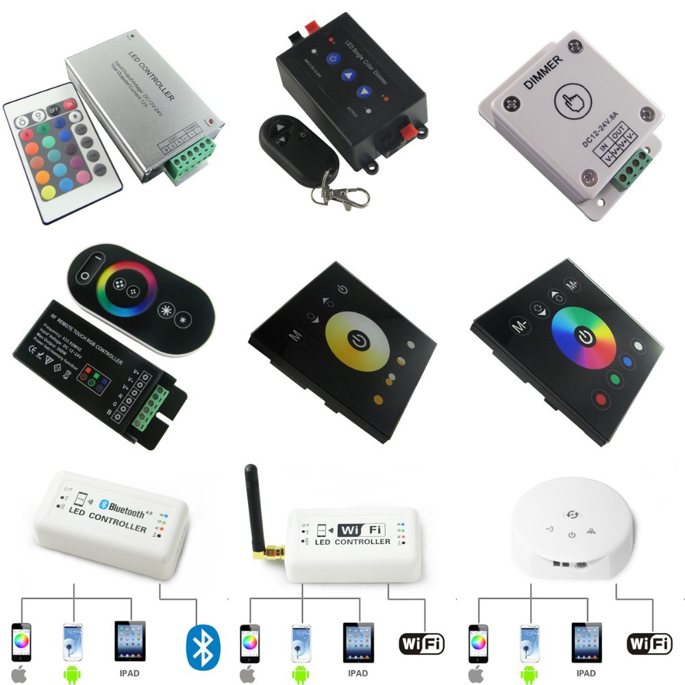 12 ボルト led ライト コントローラ単色ディマー cct rgb rgbw +暖かい白+ クールホワイト bluetooth wifi led ライト ストロボ コントローラ 12 ボルト仕入れ・メーカー・工場