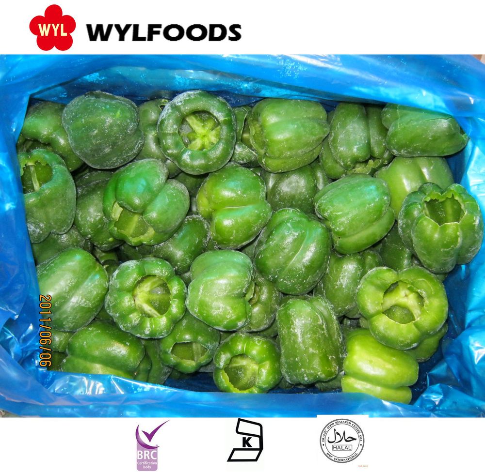 frozen iqf green pepper cups,grade a