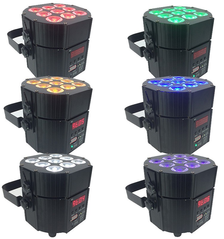 New Rgbwauv 6in1 Wedding Uplighting Wireless Battery Powered Led