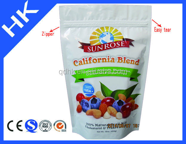 Custom printed Plastic fresh vegetable bag/ fresh fruit pouch with ziplock