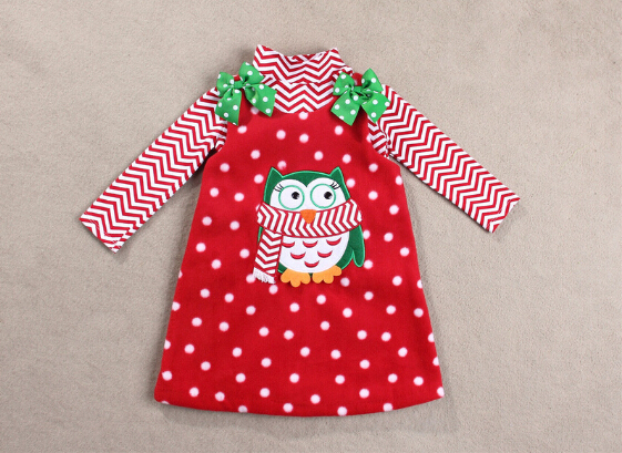 ファッションの女の赤ちゃんの2014年クリスマス衣装赤い縞模様に子供服の冬服chrismasサンタ服を印刷した問屋・仕入れ・卸・卸売り