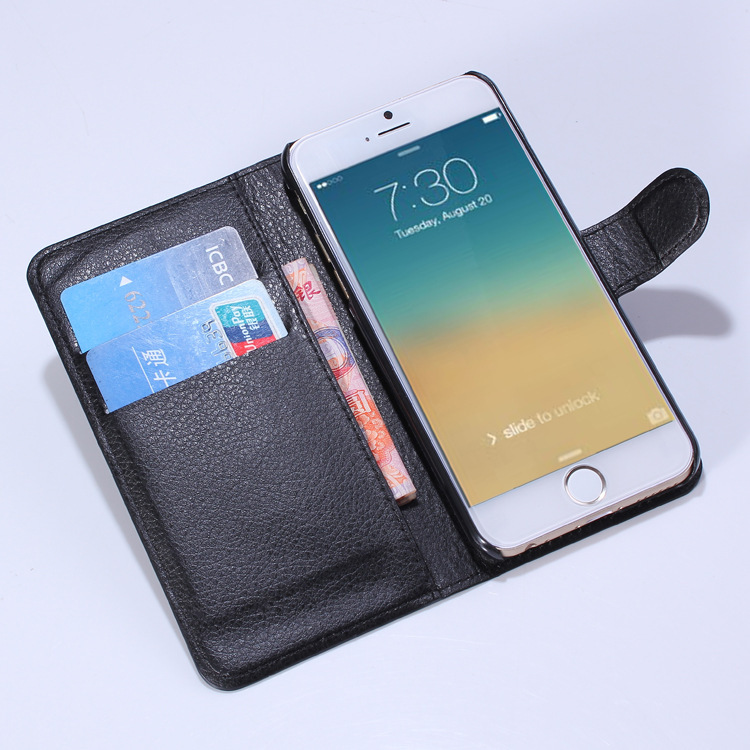 新しい財布フリップレザースタンドケースカバーappleのiphoneのためのiphone66とビジネスカードスロットを持つプラス問屋・仕入れ・卸・卸売り