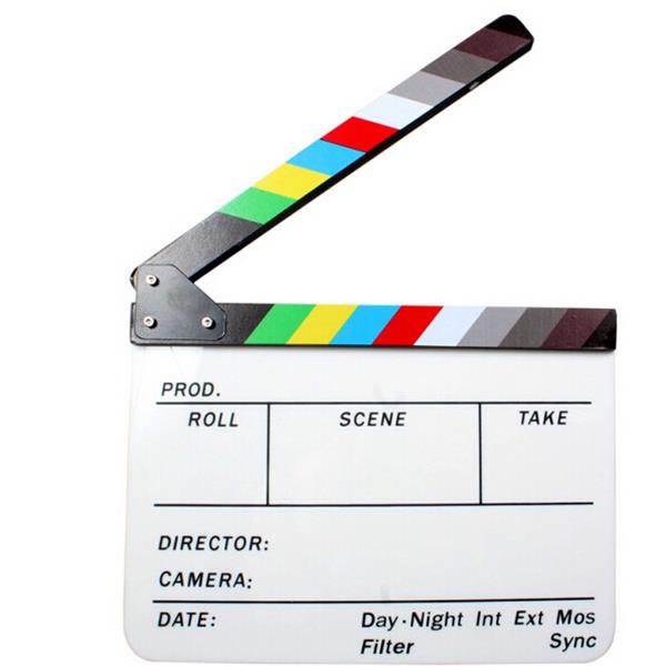 Clap de Cinema -Oi-FRIS Acrylique Film Clapper Hollywood, 30X24