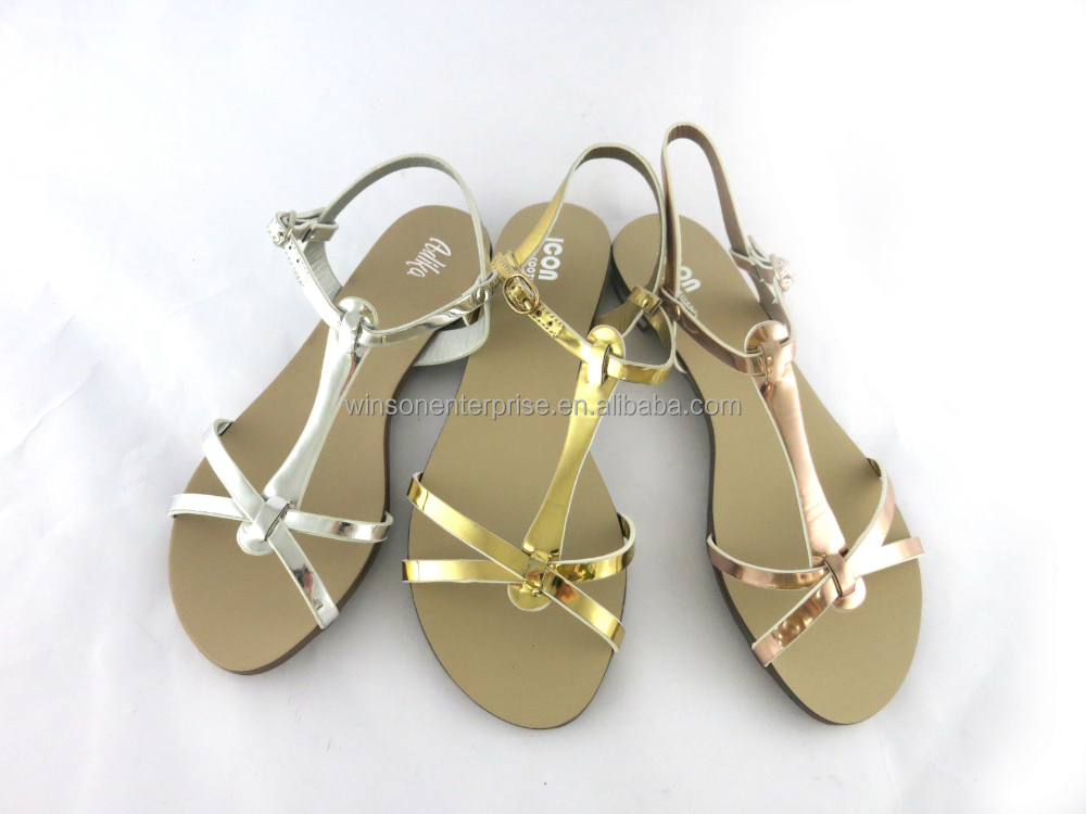 fashion flat summer sandals 2015 for woman hot sale in stock good ...