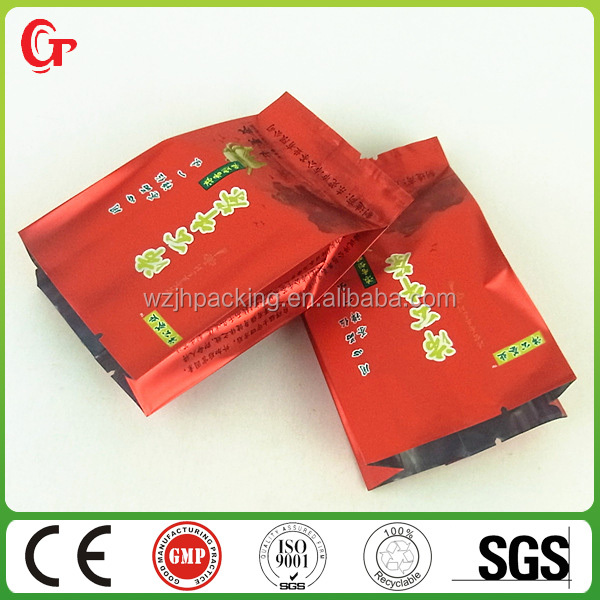 Custom printed bottom gusseted mate tea bags
