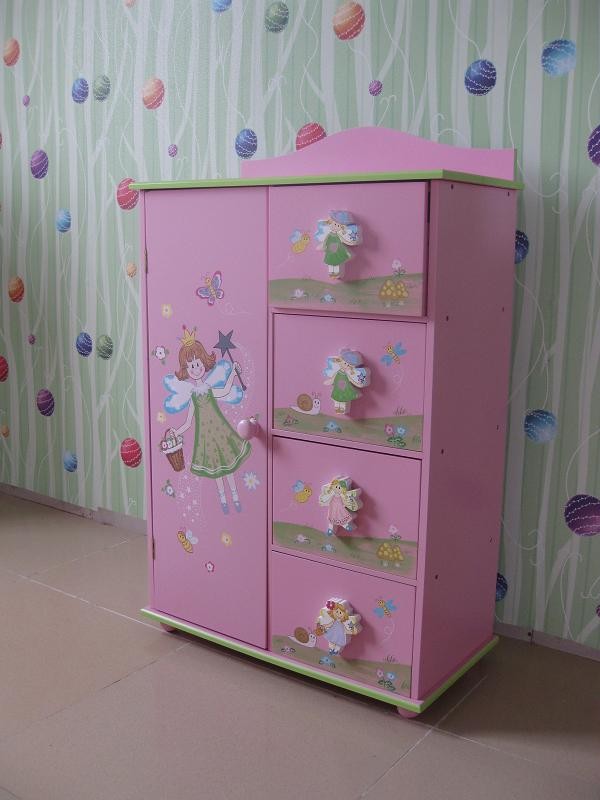 Sweetheart Wooden Baby Clothes Storage Cabinet With Drawers Kids