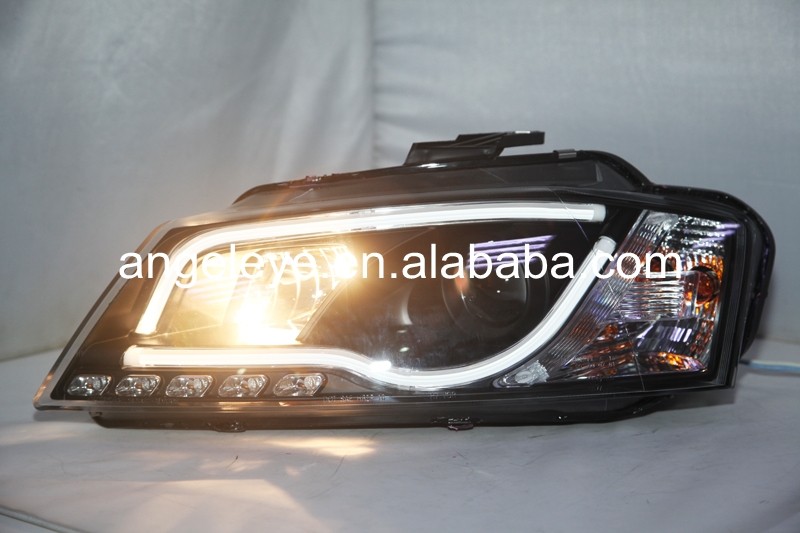 For Audi A3 Led Strip Headlight 2008 To 2012 Year Black ...