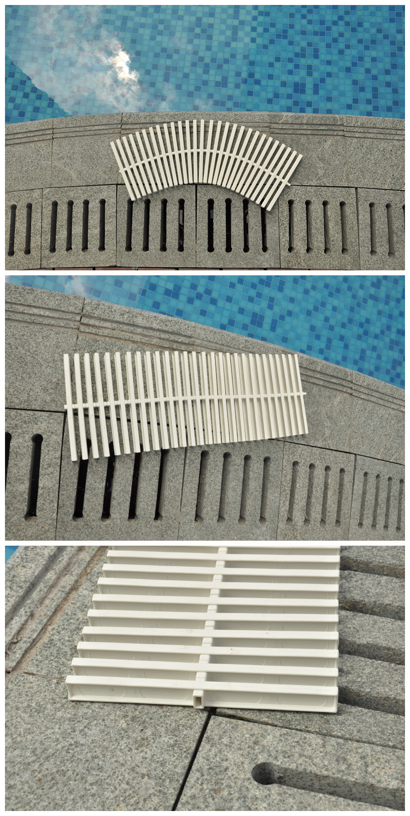 abspp2015新しいプールの柔軟な水の側溝格子ドレイン格子仕入れ・メーカー・工場
