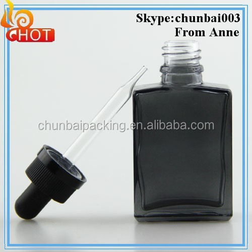 NEW DESIGN e-liquid dropper bottles, Black child proof glass dropper ...