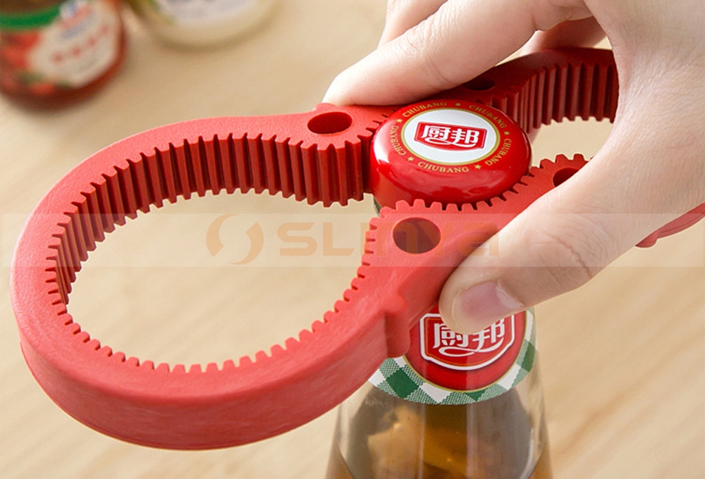 Multi-Purpose Bottle Opener with Creative Silicone Zipper Design