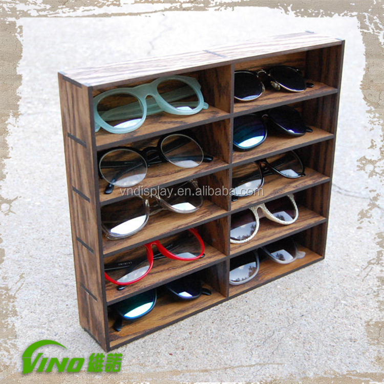 Oak Wooden Sunglasses Stand Eyewear Showcase Buy Eyewear Showcase