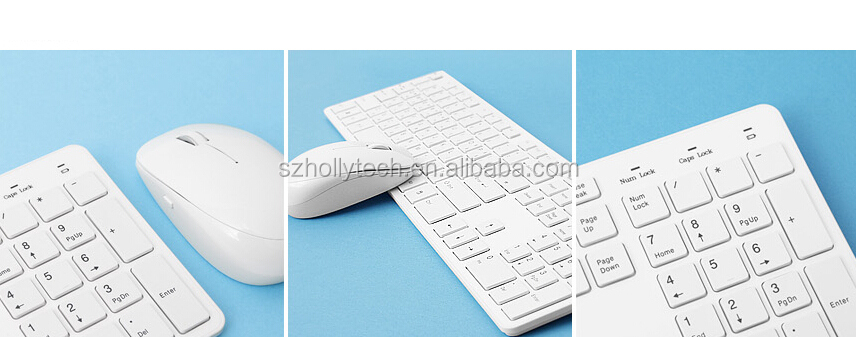 超薄型2.4ghzワイヤレスキーボード+マウスket白い色で問屋・仕入れ・卸・卸売り