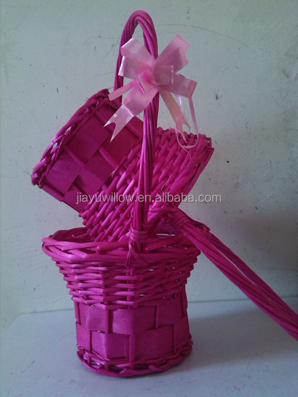Wicker Basket For Wedding Artificial Flower Basket Decoration