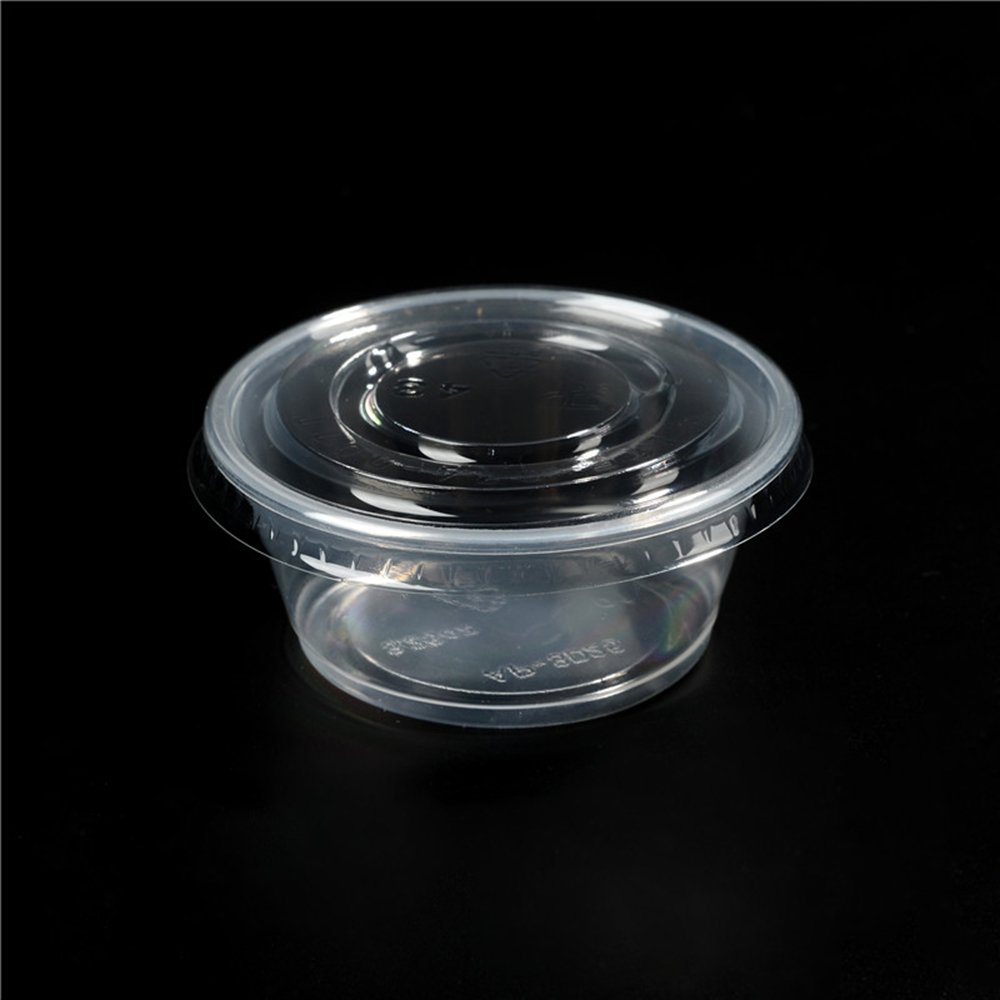 2oz Plastic Sauce Cup with Lid - 60ml Ttransparent Sauce Cup with