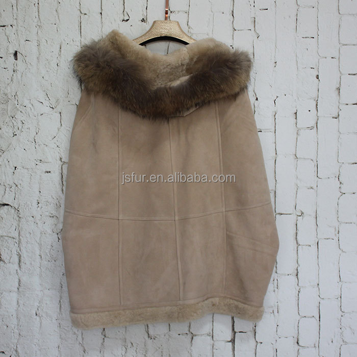 トップファッションラクダ色最高品質レディース毛皮と革のシープスキンダブルフェイス1.jpgpaovercoat卸売バットスリーブコート仕入れ・メーカー・工場