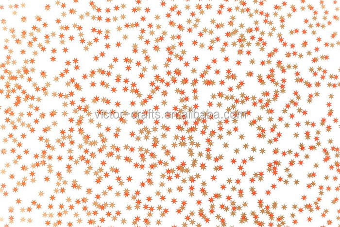 ビクター工芸ギフト ラップ紙スター紙吹雪包装紙シート クリスマス ラッピング シーツ ネオン & ゴールド ギフト ラップ紙吹雪紙仕入れ・メーカー・工場