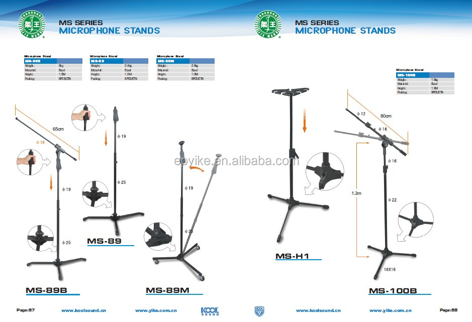 Ms 20s Professional Desk Microphone Stand Table Mic Stand