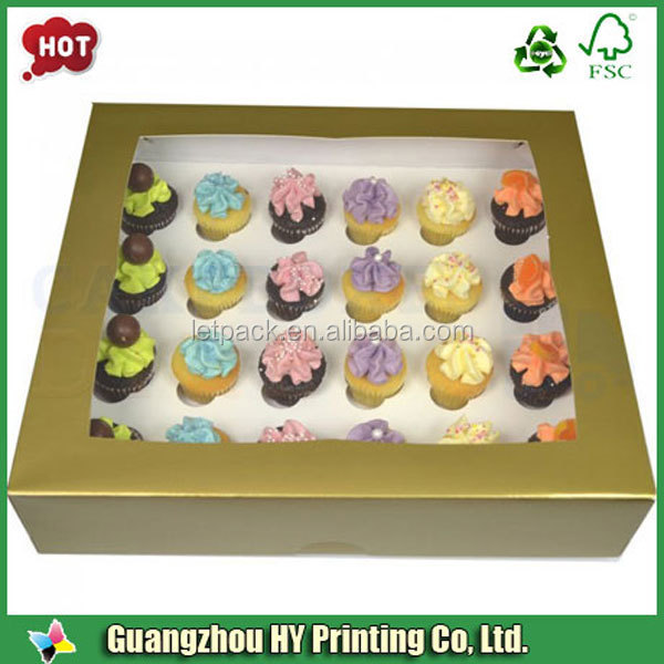 Luxury Custom Size Recyclable Art Paper Cupcake Box