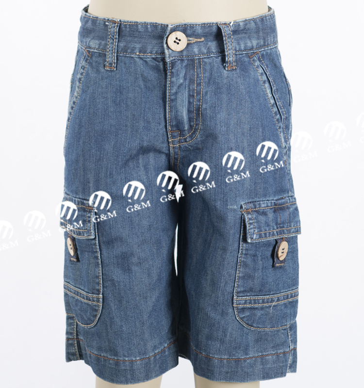 の販売の男の子のデニムバミューダホット2015ベルト付きショートパンツカスタムサービスの膝の長さ仕入れ・メーカー・工場