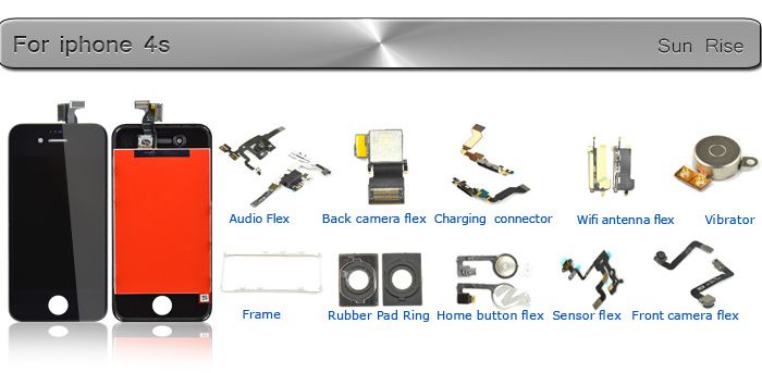 デッドピクセルオリジナルlcdiphone4sのためのlcd画面の置き換え仕入れ・メーカー・工場