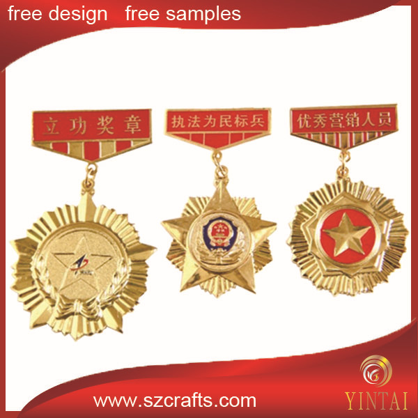 アンティーク銅/gold/銀メッキ丸い形状の金属メダル問屋・仕入れ・卸・卸売り