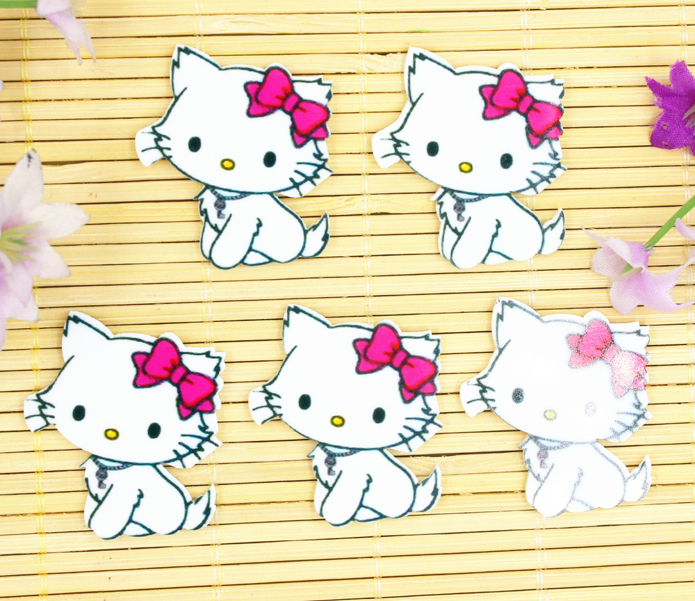 新しい到着の平面樹脂カボション樹脂kittycat子供のための電話のaccessaries問屋・仕入れ・卸・卸売り