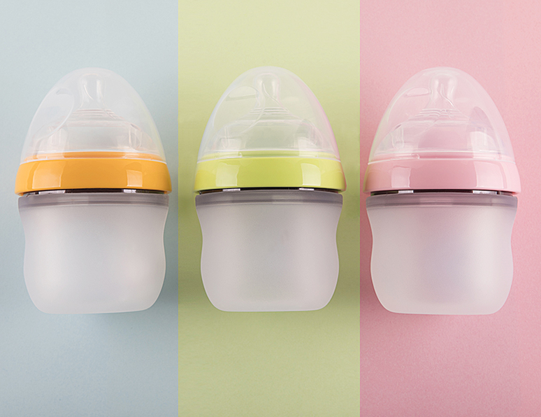 USSE AMAZON hot selling Natural Feel Silicone Baby Bottle, 5 Ounces