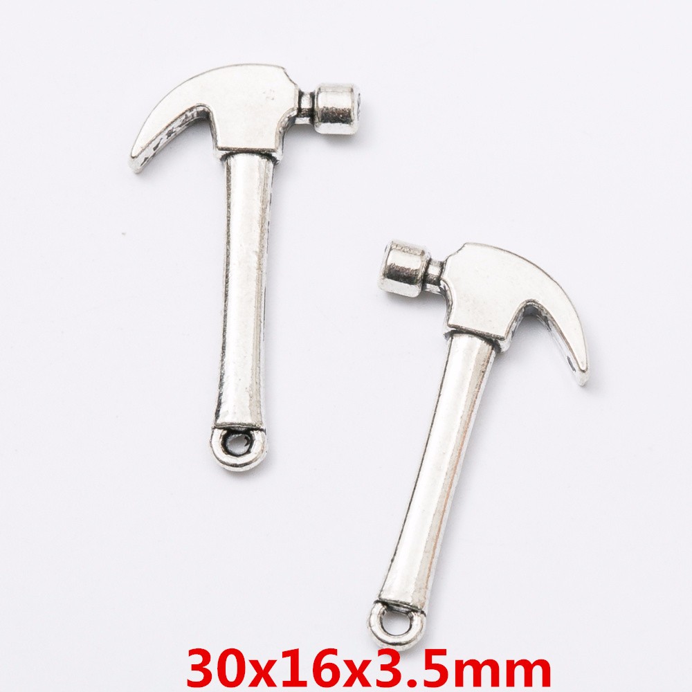 Hammer Charms,Antique Silver Lovely Mini Hammer Charm Pendant Tool