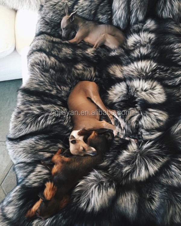 Real Fox Fur Blanket