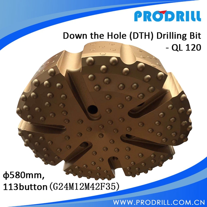 HIGH air pressure Down The Hole (DTH) Bit QL120 - DIA.580 MM