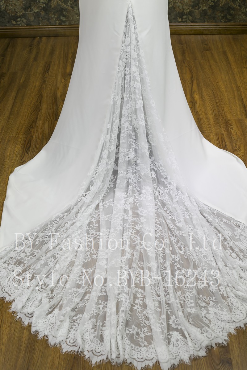 2016パターンのセクシーなライトホワイトロングレース高ブライダルドレスイブニングドレス仕入れ・メーカー・工場