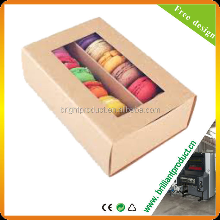 colorful macaron box wholeale, handmade custom printed macaron packaging
