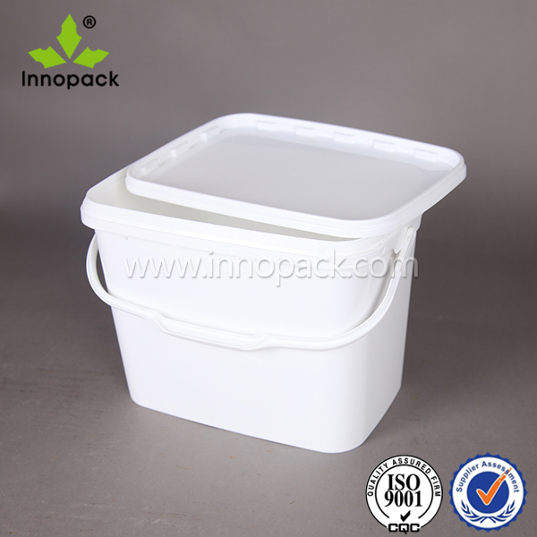 9 Liter Square Water Container Buckets Rectangular Food Grade For Sale