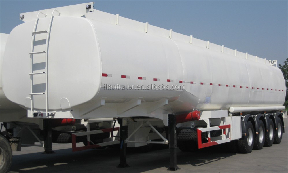 Carbon steel 4 axle 66000 liters fuel oil tank trailer for sale