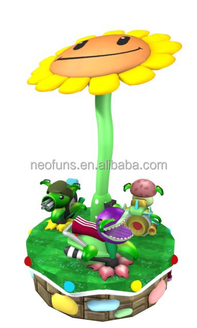 植物対zombiaカルーセル( 3p) nf-k69子供の遊園地の乗り物、 高品質のコイン運営キディライド、 販売のためのアミューズメントライド問屋・仕入れ・卸・卸売り