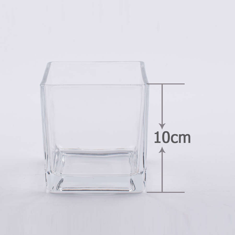 Wholesale Cheap Clear Mini Square Glass Vase Cube 4 Inch 4 X 4