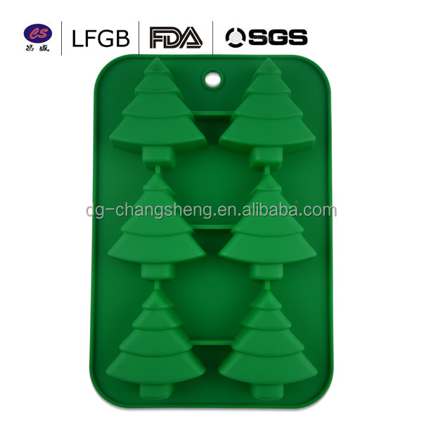 Custom design tree shape silicone cake mould for Christmas cake decoration
