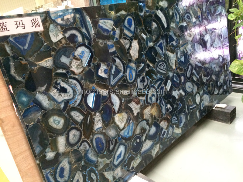 瑪瑙の大理石オニキスの美しいブルーprojrctタイル壁の装飾のための 問屋・仕入れ・卸・卸売り