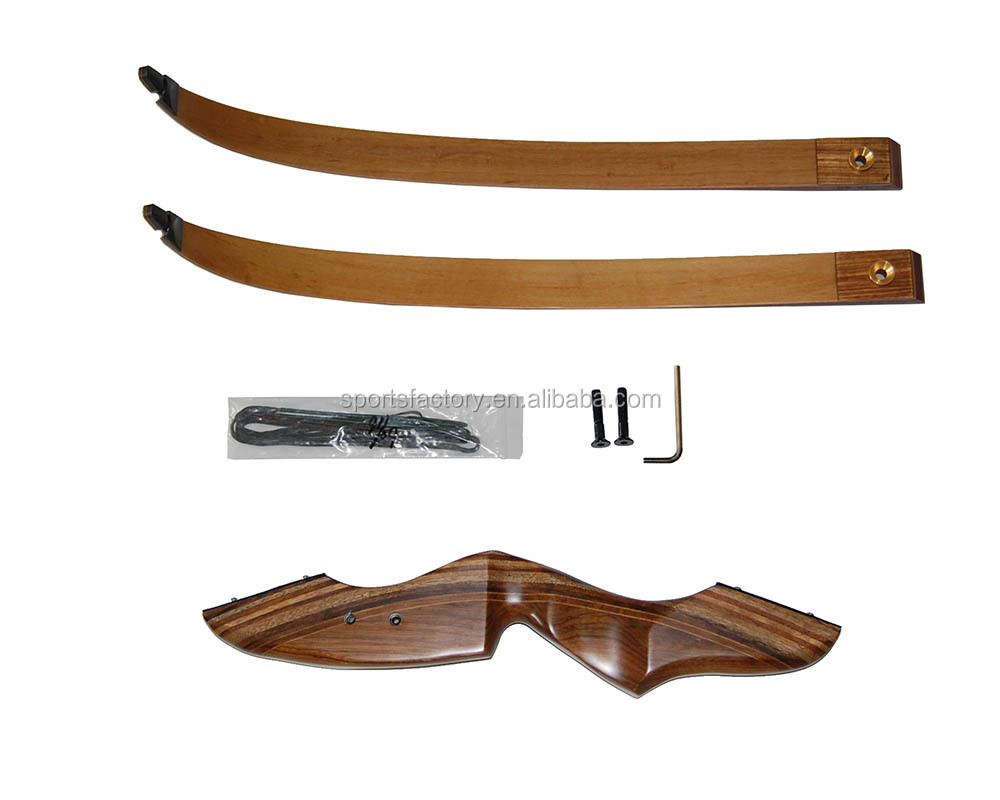Foldable Handle Wood Fiberglass Limb Archery Take Down Bow Recurve