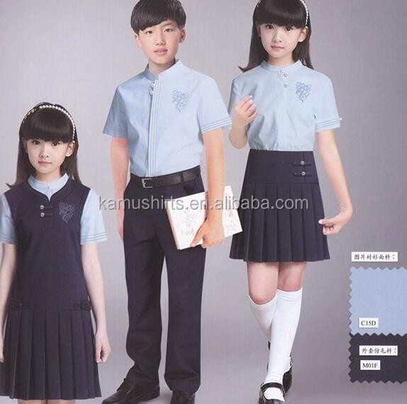 学校均一シャツ&スカート、子供学校制服卸売仕入れ・メーカー・工場