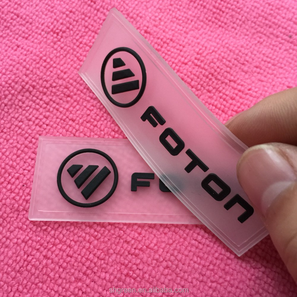 2016 Soft Clear Pvc Rubber Label,Brand Name Rubber Label For Uniform